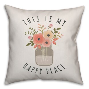 My happy outlet place outdoor pillow